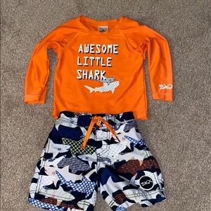 Toddler shark rashguard